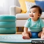 어린이 창작 음악 - **Prompt:** A cheerful toddler, around 2-3 years old, wearing a clean, colorful diaper and a soft co...