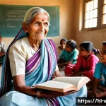 시니어 봉사활동 - **Prompt: Wisdom Shared in a Village Classroom**
    A heartwarming, photorealistic image of an elde...